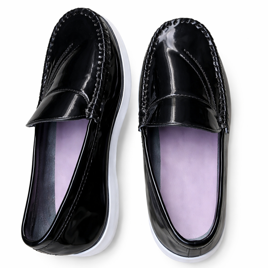 Midnight Gloss Comfort Loafers for Men